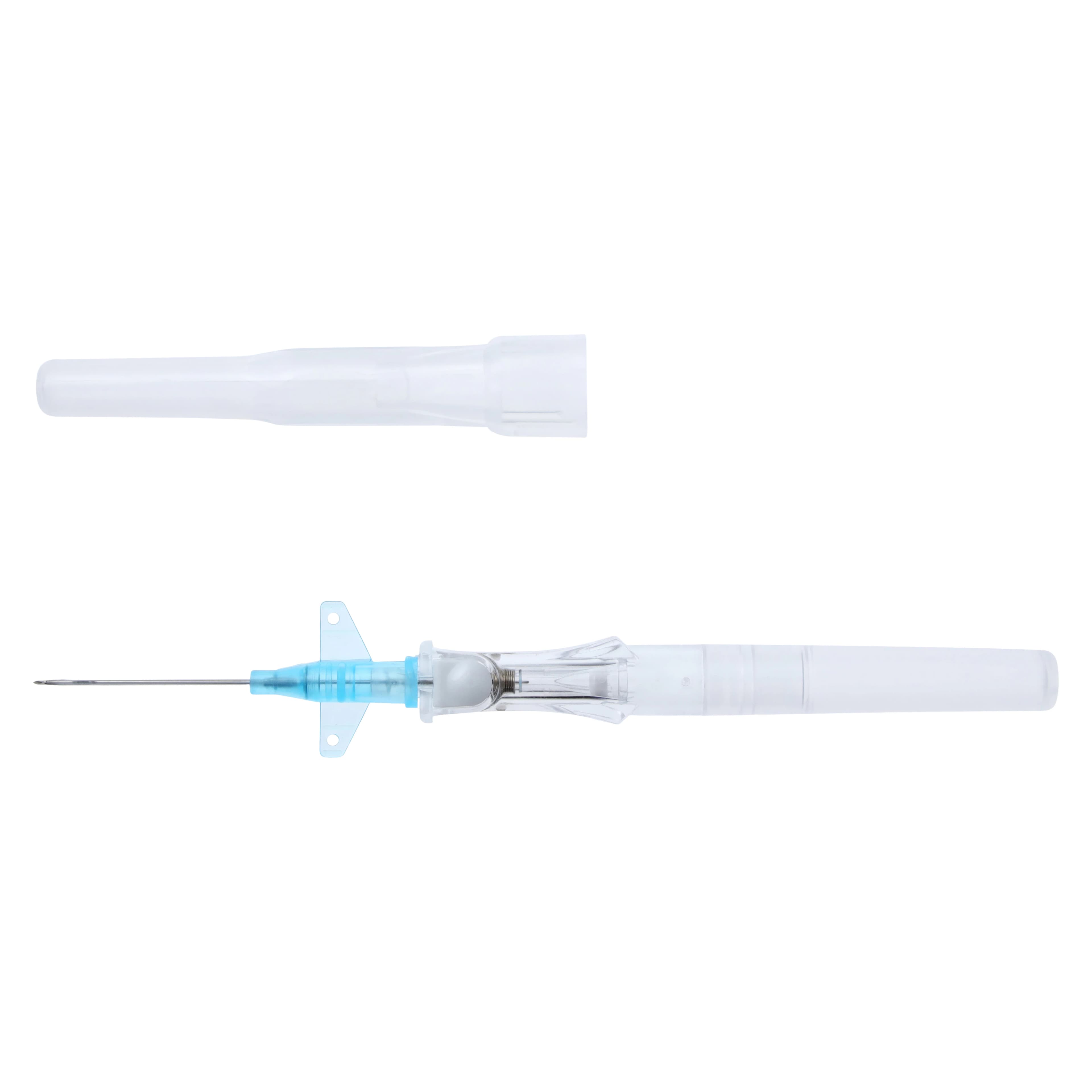 BD Insyte Autoguard Shielded IV Catheter, 22G x 1", Blue, Winged, Notched Needle, 50/Bx, 381523 thumbnail 3
