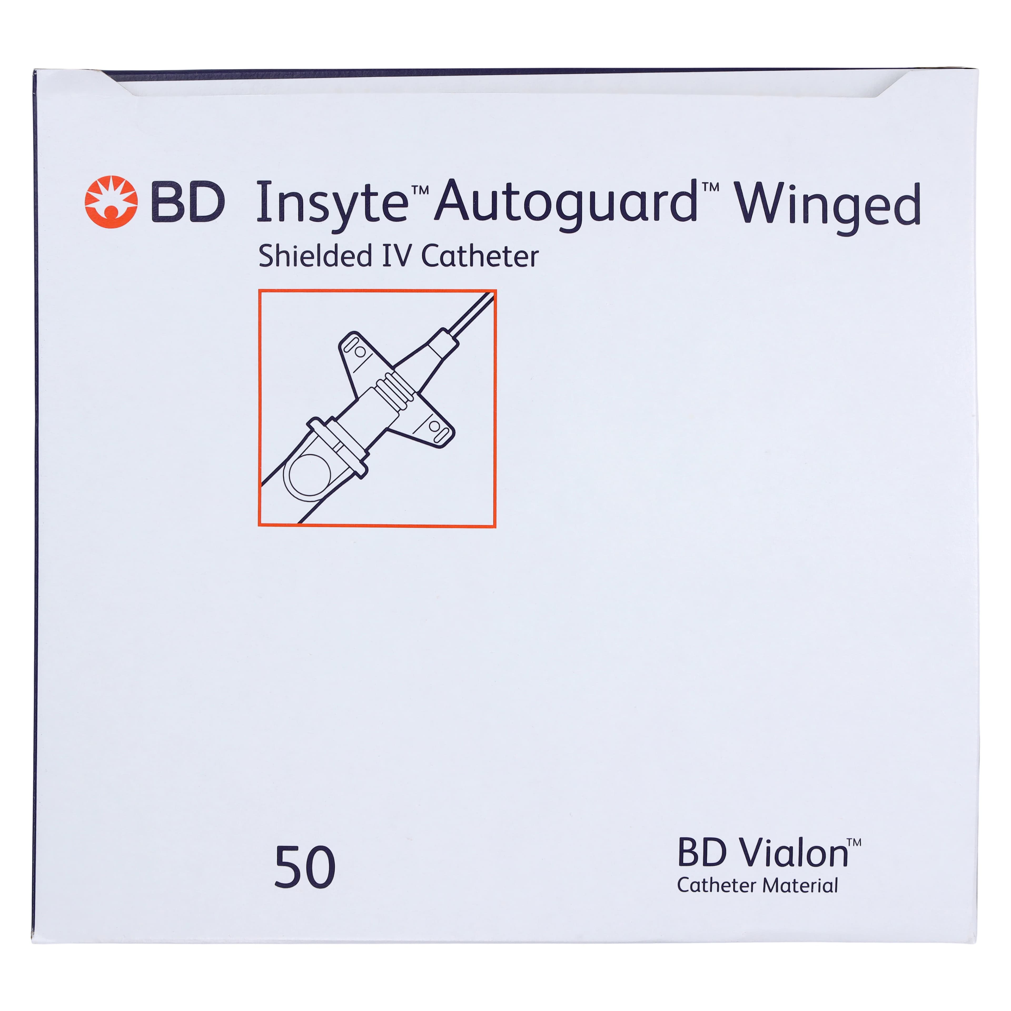 BD Insyte Autoguard Shielded IV Catheter, 22G x 1", Blue, Winged, Notched Needle, 50/Bx, 381523 thumbnail 8