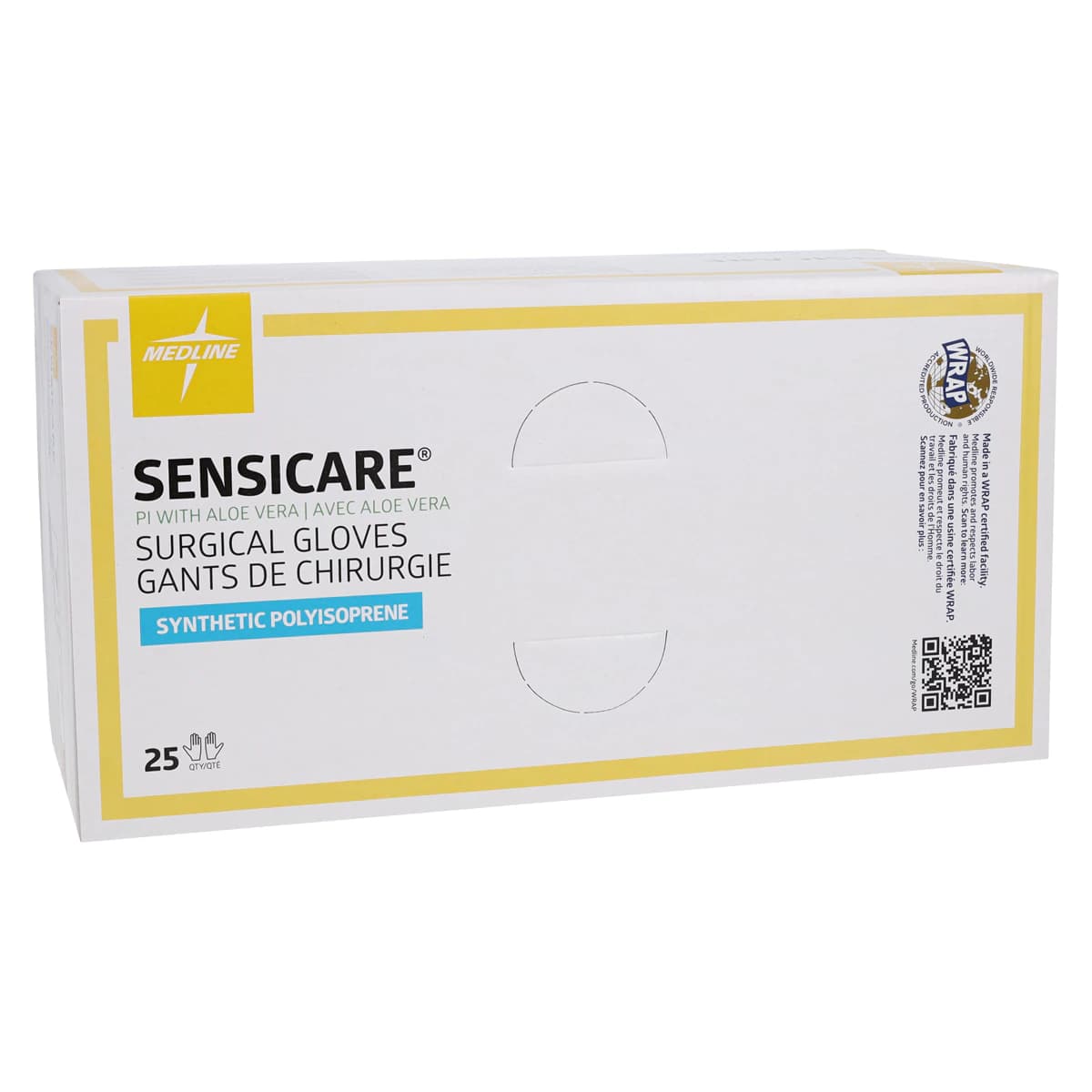 SensiCare® with Aloe Polyisoprene Surgical Gloves, Powder Free, Sterile, Hand-Specific, Size 7.5, White, 25 Pairs/Box, MSG1075 thumbnail 4