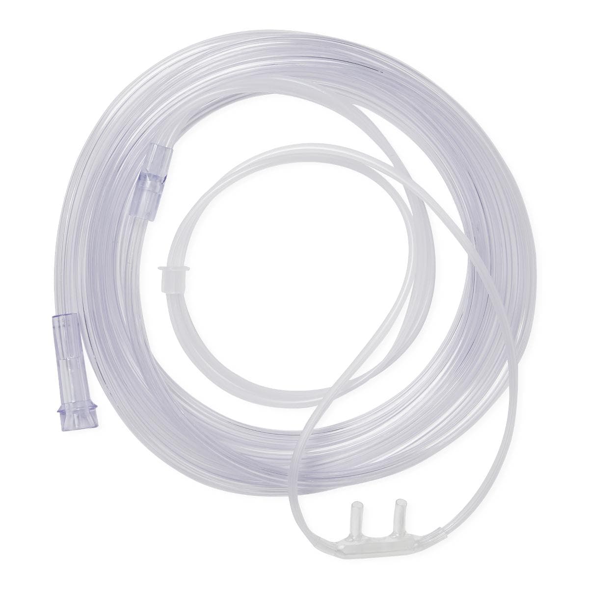 Medline Soft-Touch Adult Nasal Cannula, 7 ft Tubing, Non-Flared Prongs, 50/Case, HCS4514 - Soft-Touch Oxygen Cannula - Image 1