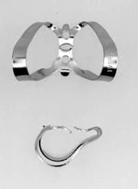 Ivory Rubber Dam Clamp #9, Winged Labial, Stainless Steel, Single Clamp, 50057384 - Rubber Dam Clamp 9 - Image 1