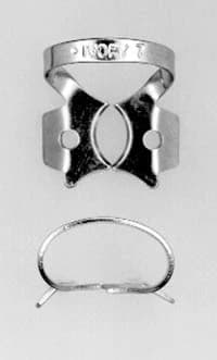Ivory Rubber Dam Clamp #7, Winged, General Purpose Lower Molar, Stainless Steel, 50057328 - Rubber Dam Clamp 7 - Image 1
