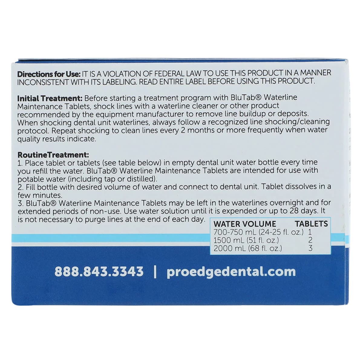 ProEdge BluTab Waterline Maintenance Tablets, 750 mL, 50/Box, BT50 thumbnail 4