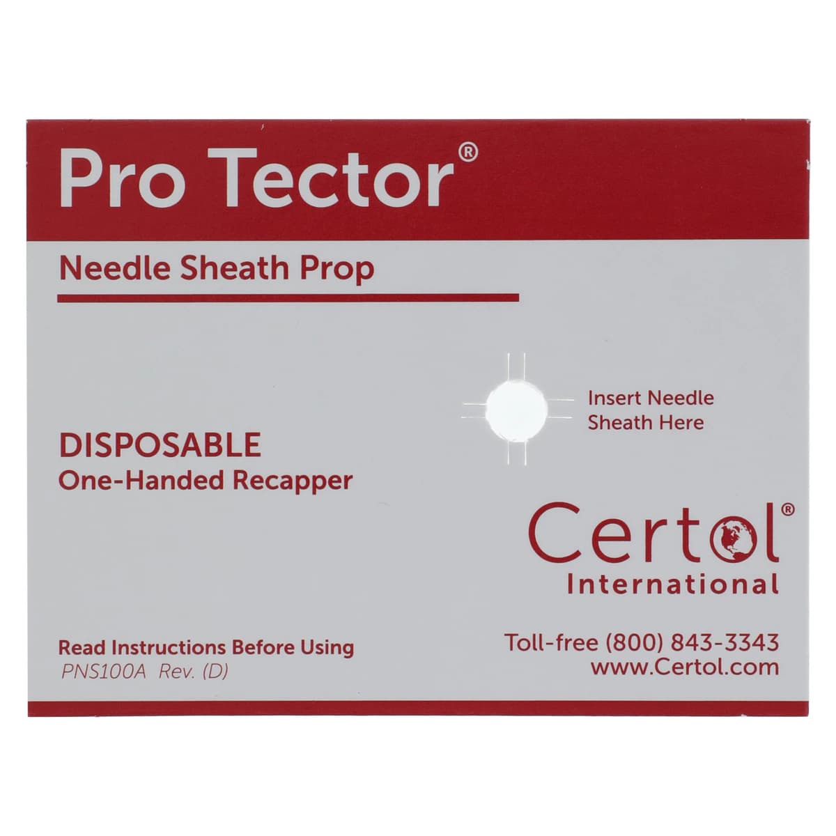 MicroCare ProTector Needle Sheath Prop, Disposable, One-Handed Recapping, 100/Box, PNS100 thumbnail 3