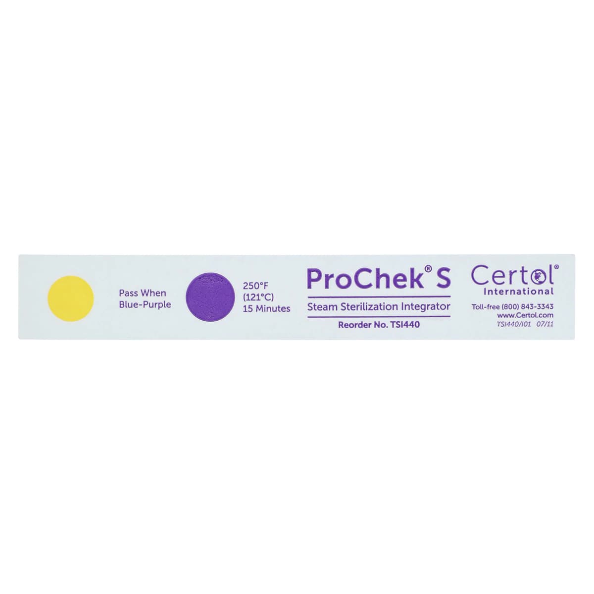 MicroCare ProChek S Steam Sterilization Integrator Strips, Class 5, 100/Box thumbnail 2