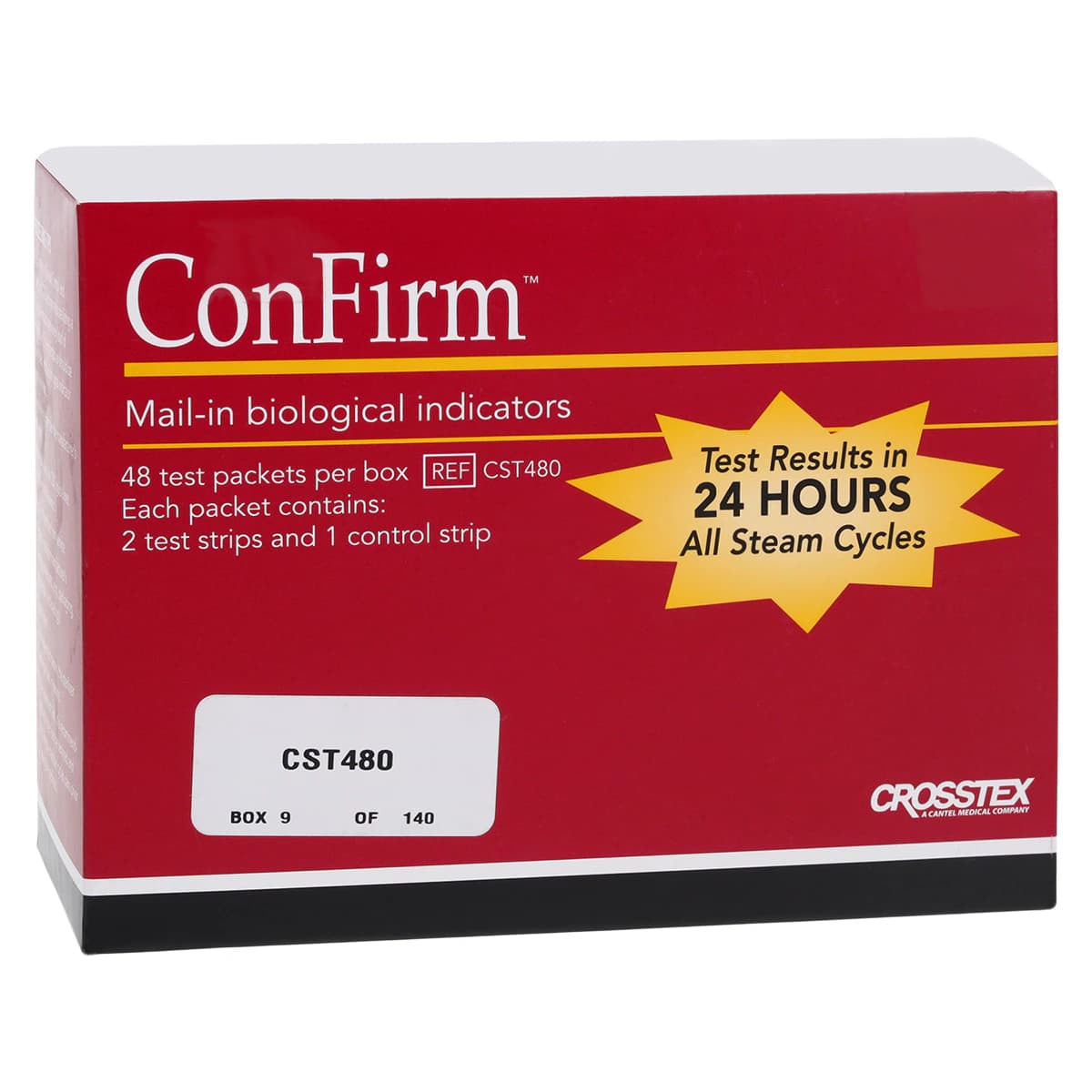 ConFirm Mail-In Sterilizer Monitoring Service, 3-Strip Test, 48 Tests/Box, CST480 - ConFirm Premium Sterilizer Monitoring Service 48 Tests - Image 1