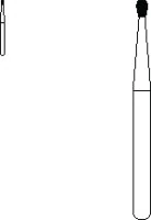 Great White Gold Series Carbide Burs, FG, Pear, #GW1 (331), 10/Pk, 15061 - Great White Gold Series Carbide Burs, FG, Pear, # 1, 10/Pk, 15061 - Image 1