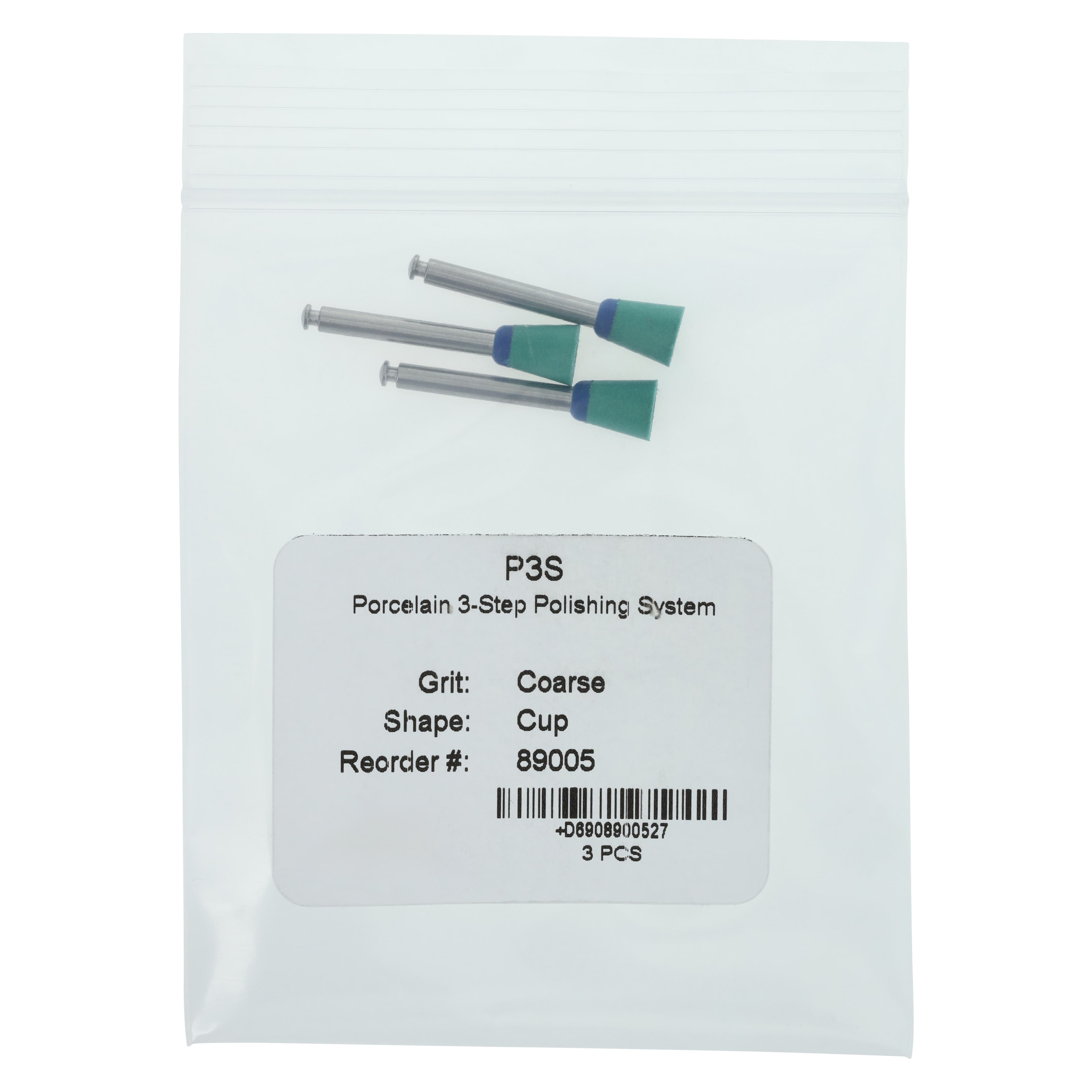 Jazz P3S Porcelain & Metal 3-Step Polishing System, Coarse Cup, RA Latch-Type, 3/Pkg, 89005 thumbnail 4
