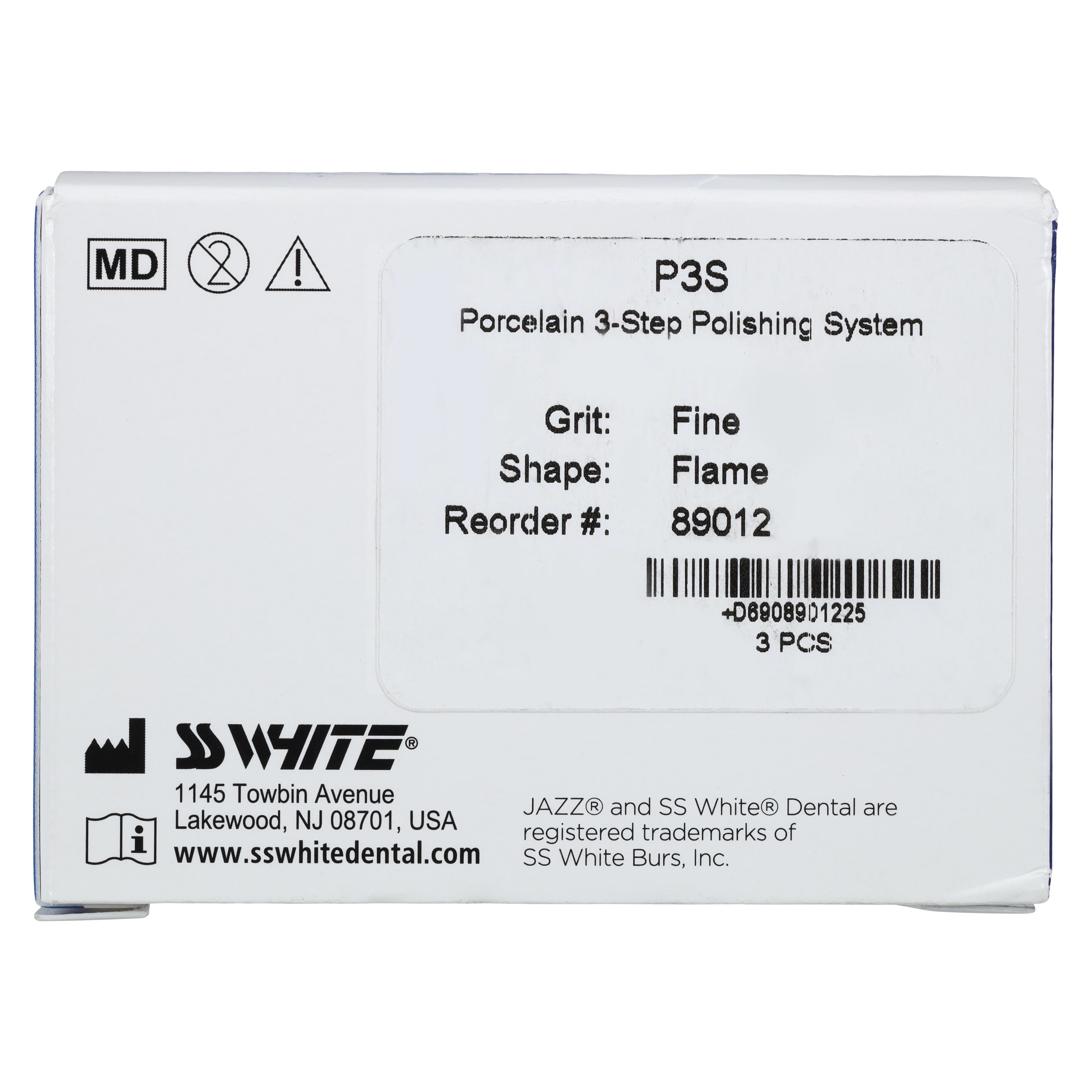 Jazz P3S Porcelain & Metal 3-Step Polishing System, Fine Flame, RA Latch-Type, 3/Pkg, 89012 thumbnail 5