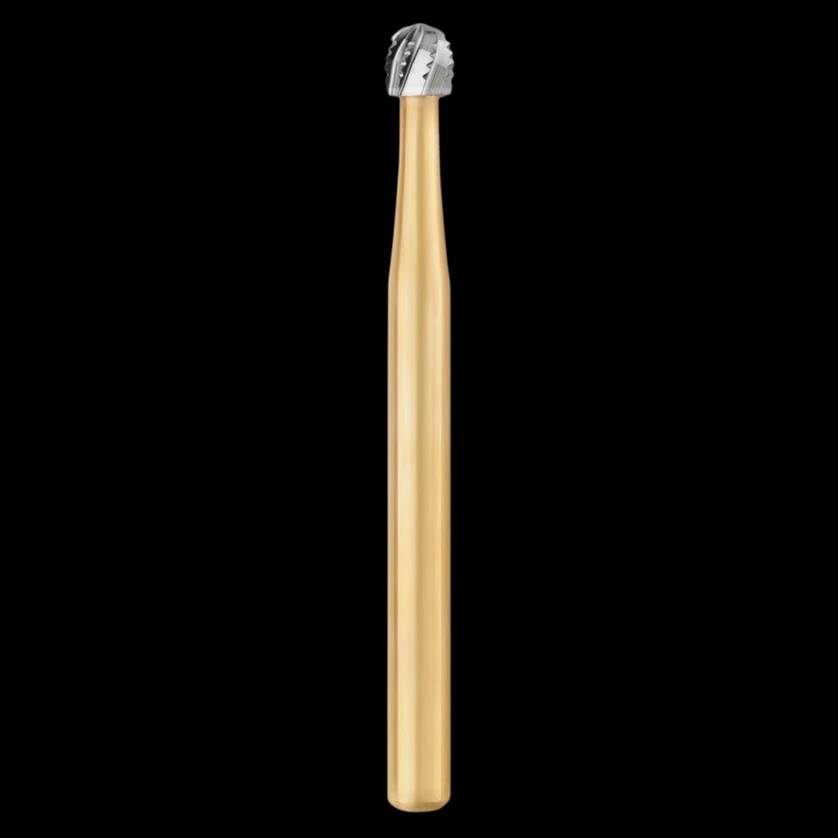 Great White Gold Series Sterile Carbide Bur, Round, Friction Grip, #6, 25/Roll, GW6R - GW6 Great White Gold Round Carbide Sterile Roll of 25 - Image 1