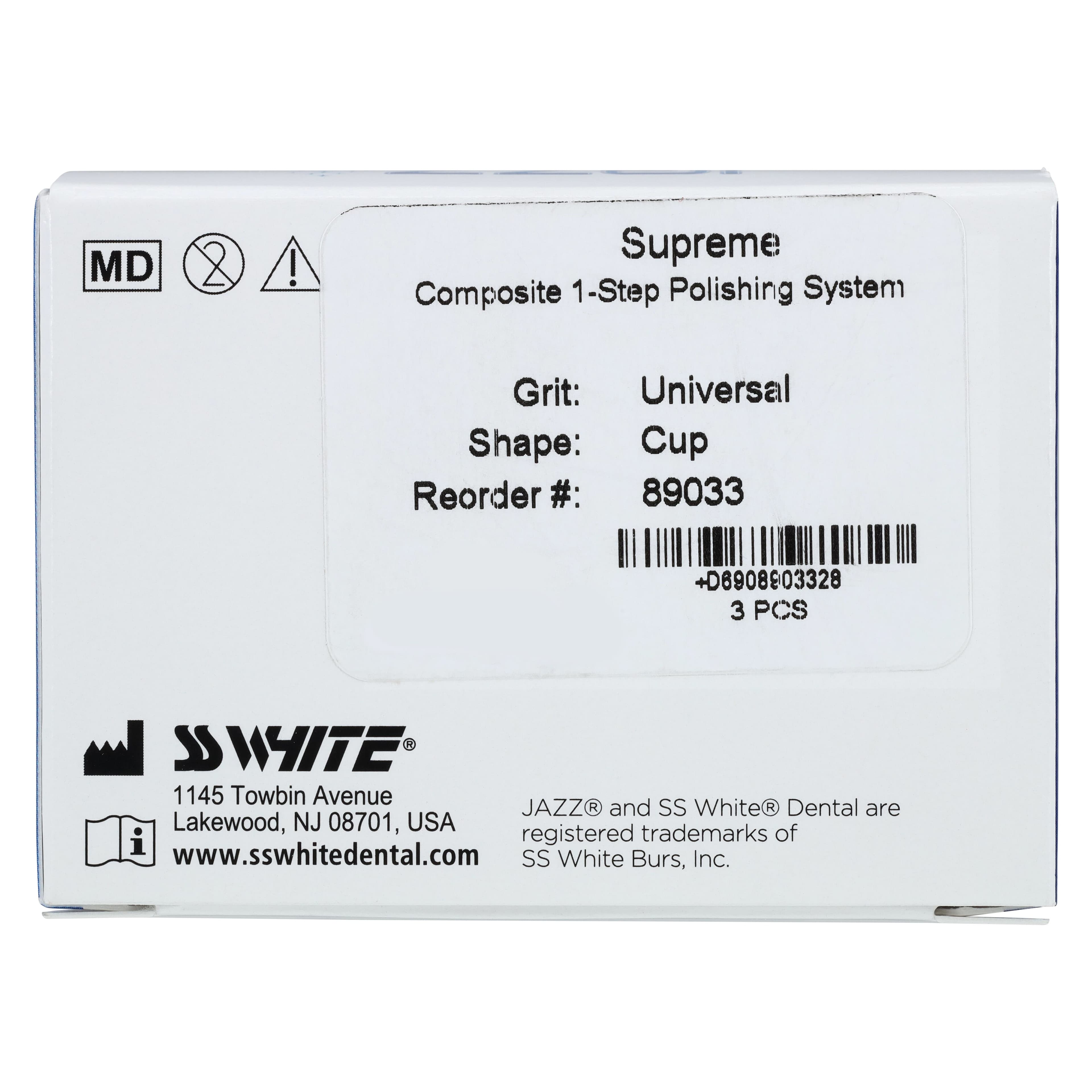 Jazz Supreme Composite 1-Step Universal Polisher Cup, RA Latch-Type, Refill, 3/Pk, 89033 thumbnail 5