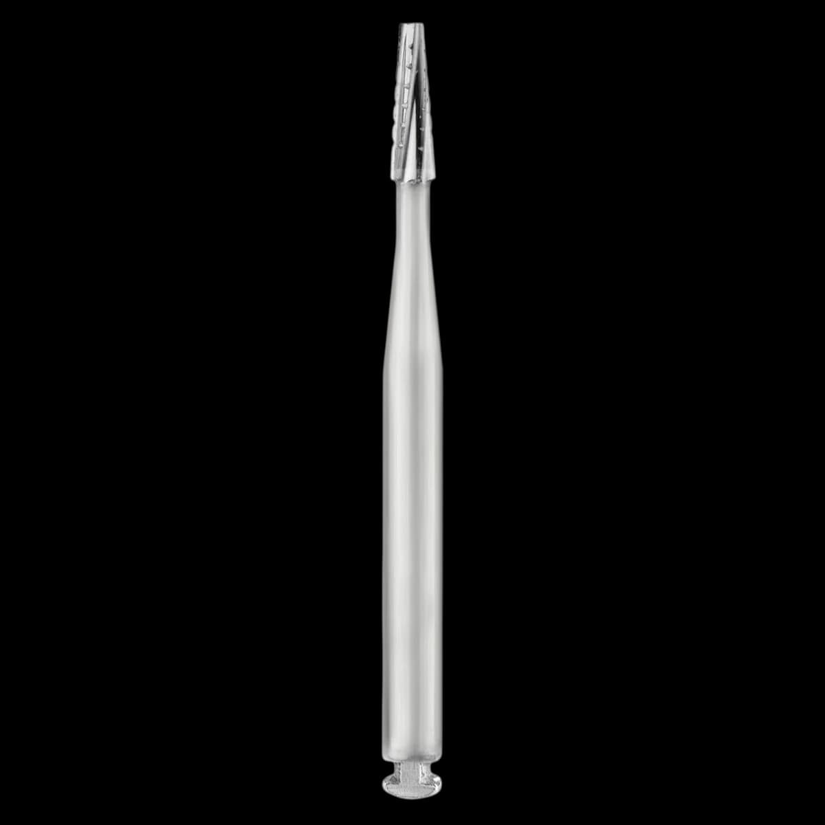 SS White #701 Sterile Carbide Bur, RA (Right-Angle Latch) Shank, Tapered Fissure Flat End, 25/Roll - 701 Bur Carbide Sterile RA Roll of 25 - Image 1