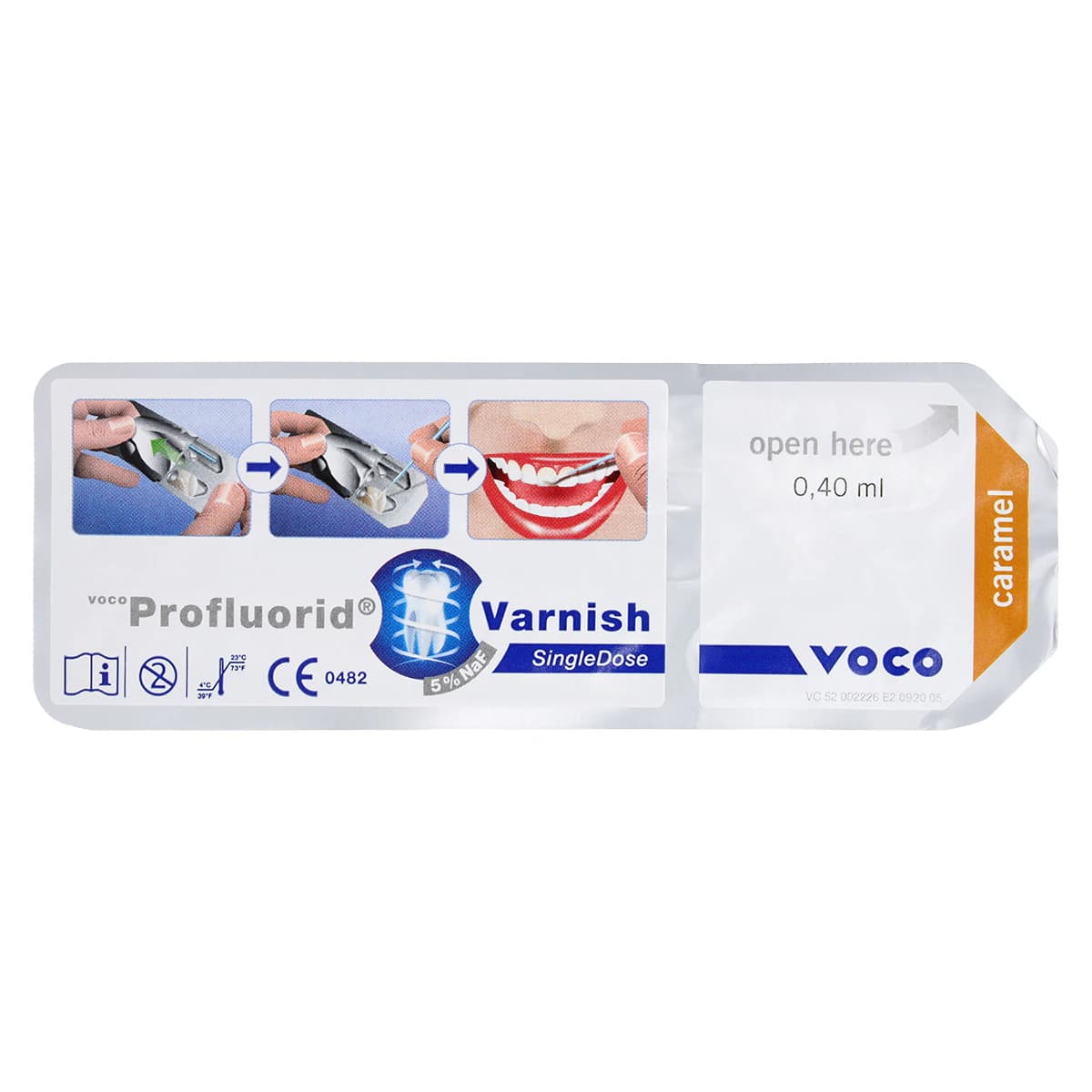 VOCO Profluorid 5% Sodium Fluoride Varnish, SingleDose, Caramel, 0.4 mL, 200/Bx, 2229 thumbnail 2