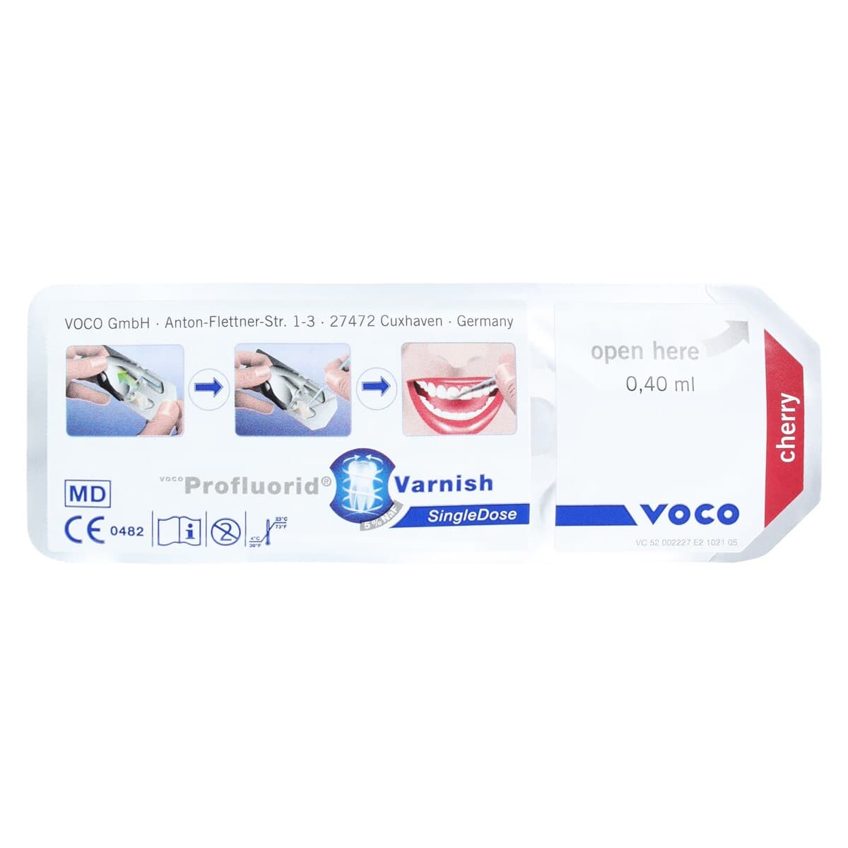 VOCO Profluorid Varnish, 5% Sodium Fluoride, SingleDose Cherry, 0.4 mL, 200/Bx thumbnail 3