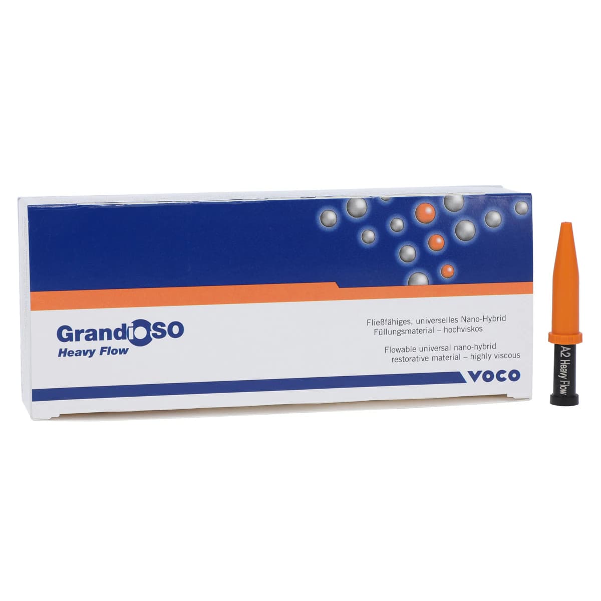 GrandioSO Heavy Flow Flowable Nano-Hybrid Composite, Shade A2, 16 x 0.25 g Capsules - GrandioSO Heavy Flow - Caps 16 x 0.25 g A2 - Image 1