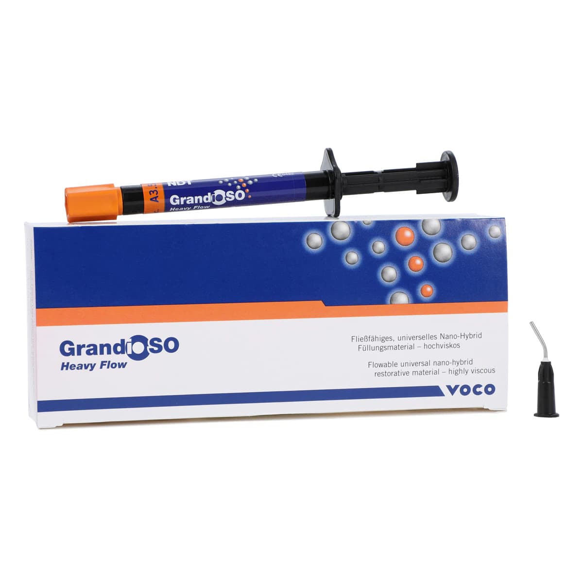 Voco GrandioSO Heavy Flow Flowable Nano-Hybrid Composite, Shade A3.5, 2 g Syringe Refill, 2/Pkg, 2687 - GrandioSO Heavy Flow - syringe 2 x 2 g A3.5, 2687 - Image 1