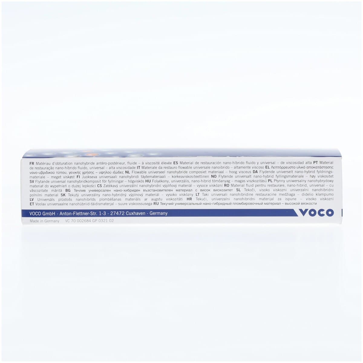 Voco GrandioSO Heavy Flow Flowable Composite, Shade WO (White Opaque), 2 g Syringe Refill, 2/Pkg, 2696 thumbnail 2