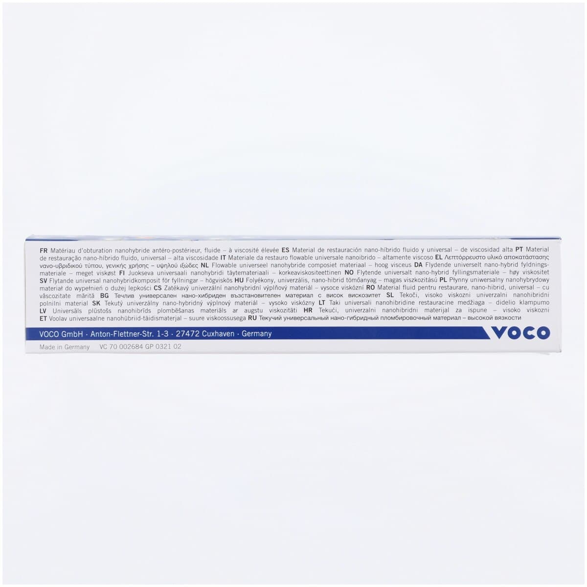 Voco GrandioSO Heavy Flow Light-Cured Flowable Composite, Shade B1, 2 g Syringe Refill, 2/Pkg, 2690 thumbnail 2