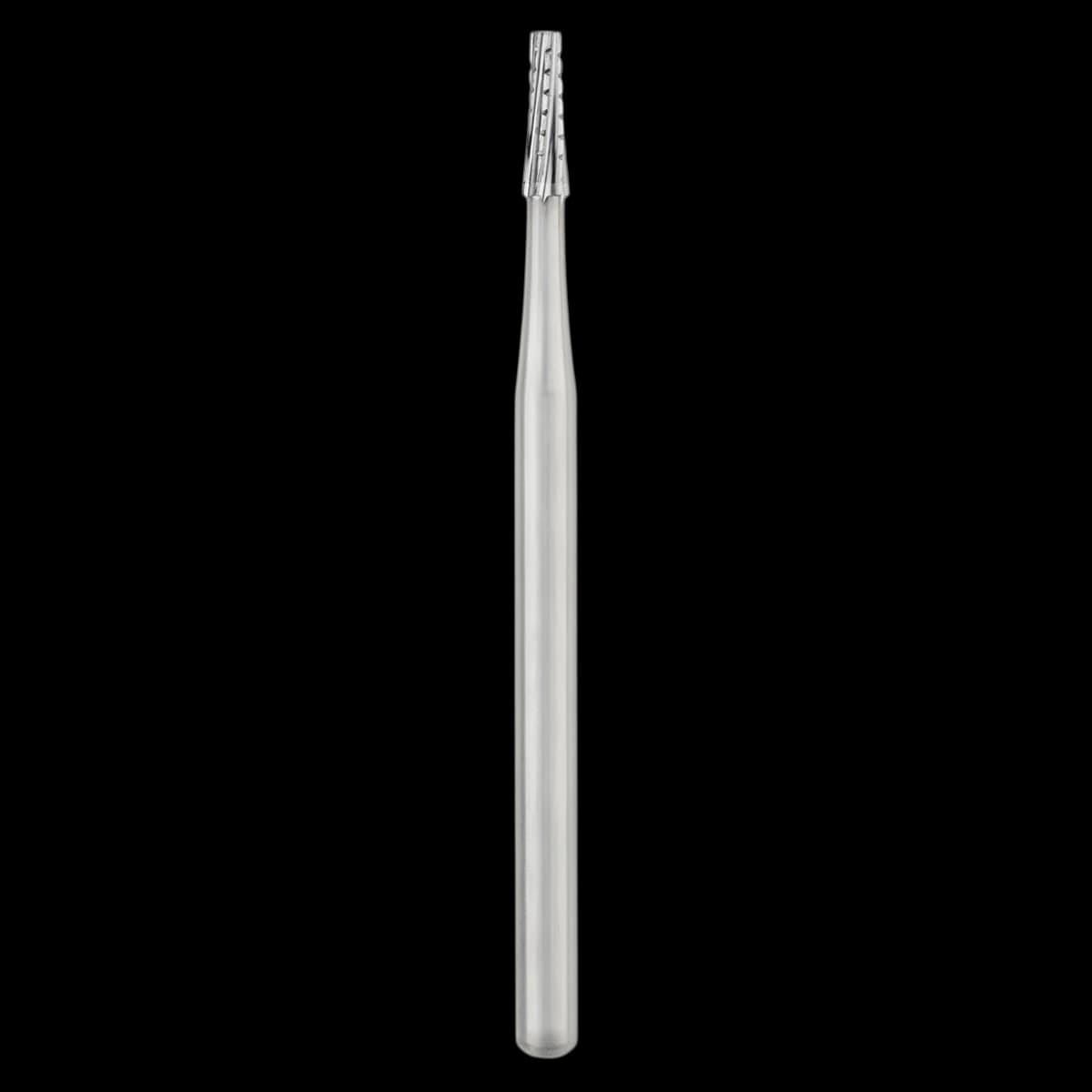 SS White Sterile Carbide Bur, Friction Grip (FG), Tapered Fissure Flat End Plain, #701, 100/Pkg - SS White Sterile Carbide Burs – FG, Tapered Fissure - Flat End Plain, # 701, 100/Pkg - Image 1