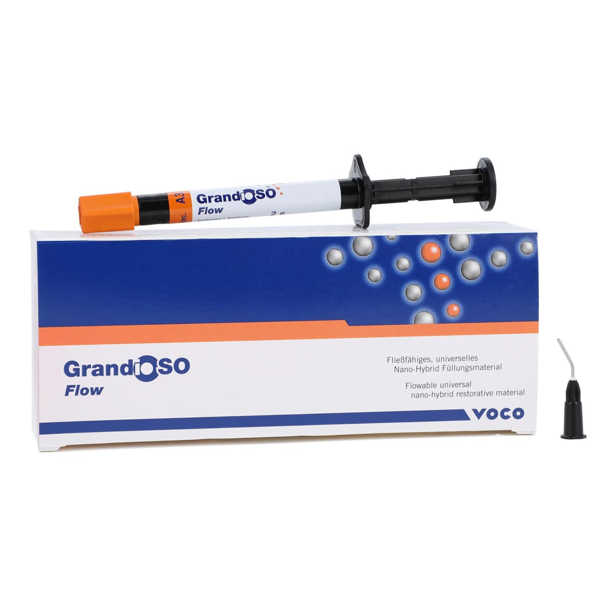 GrandioSO Flow Light-Cured Flowable Nano-Hybrid Composite, Shade A3, 2g Syringe Refill, Pack of 2, 2724 - GrandioSO Flow 2g Syringe Shade A3 Pack of 2 - Image 1
