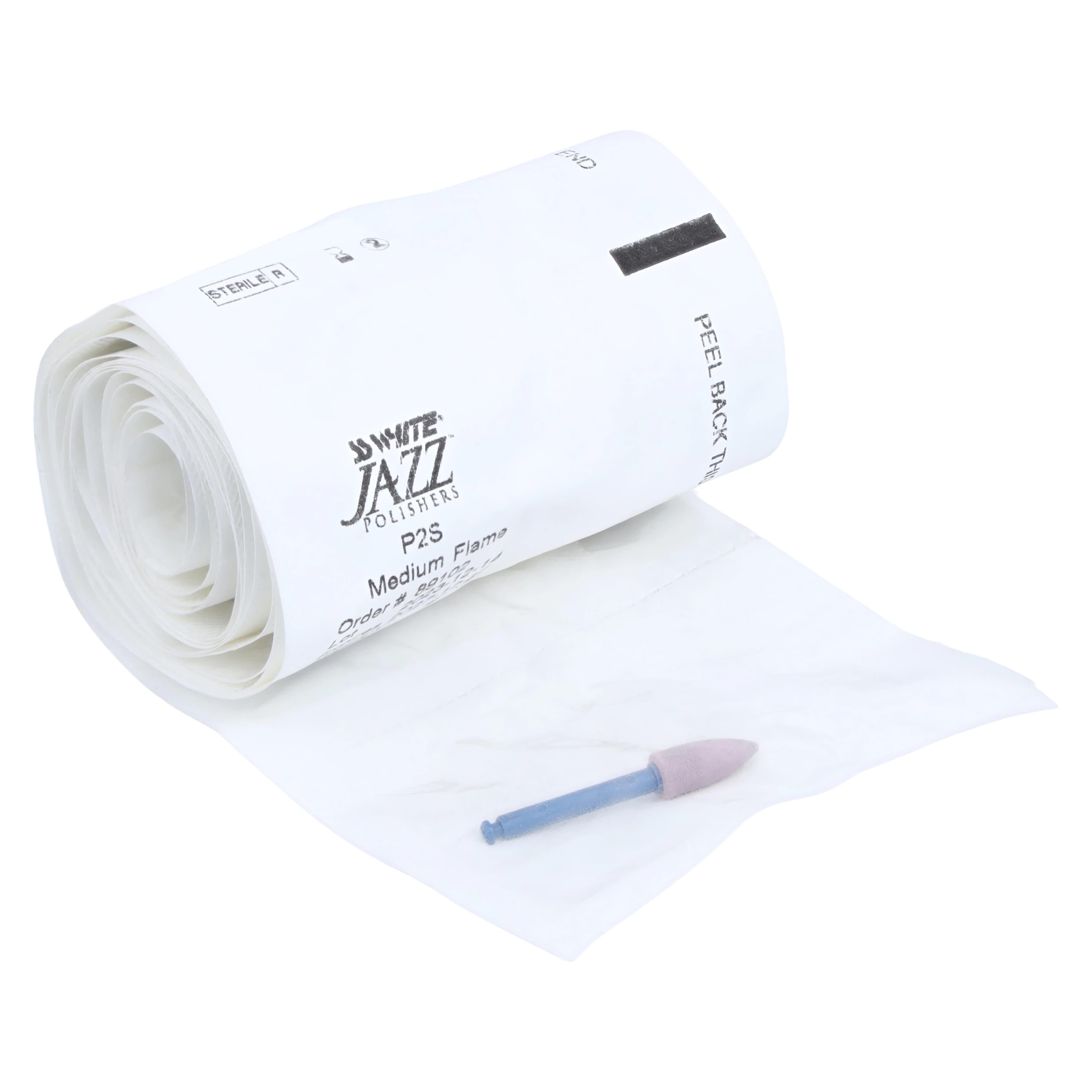 Jazz P2S Flame Medium Sterile Polishers, RA Latch-Type, 25/Roll - Jazz Polishers P2S Flame, Medium 25/Roll. Sterile, Single-use - Image 1