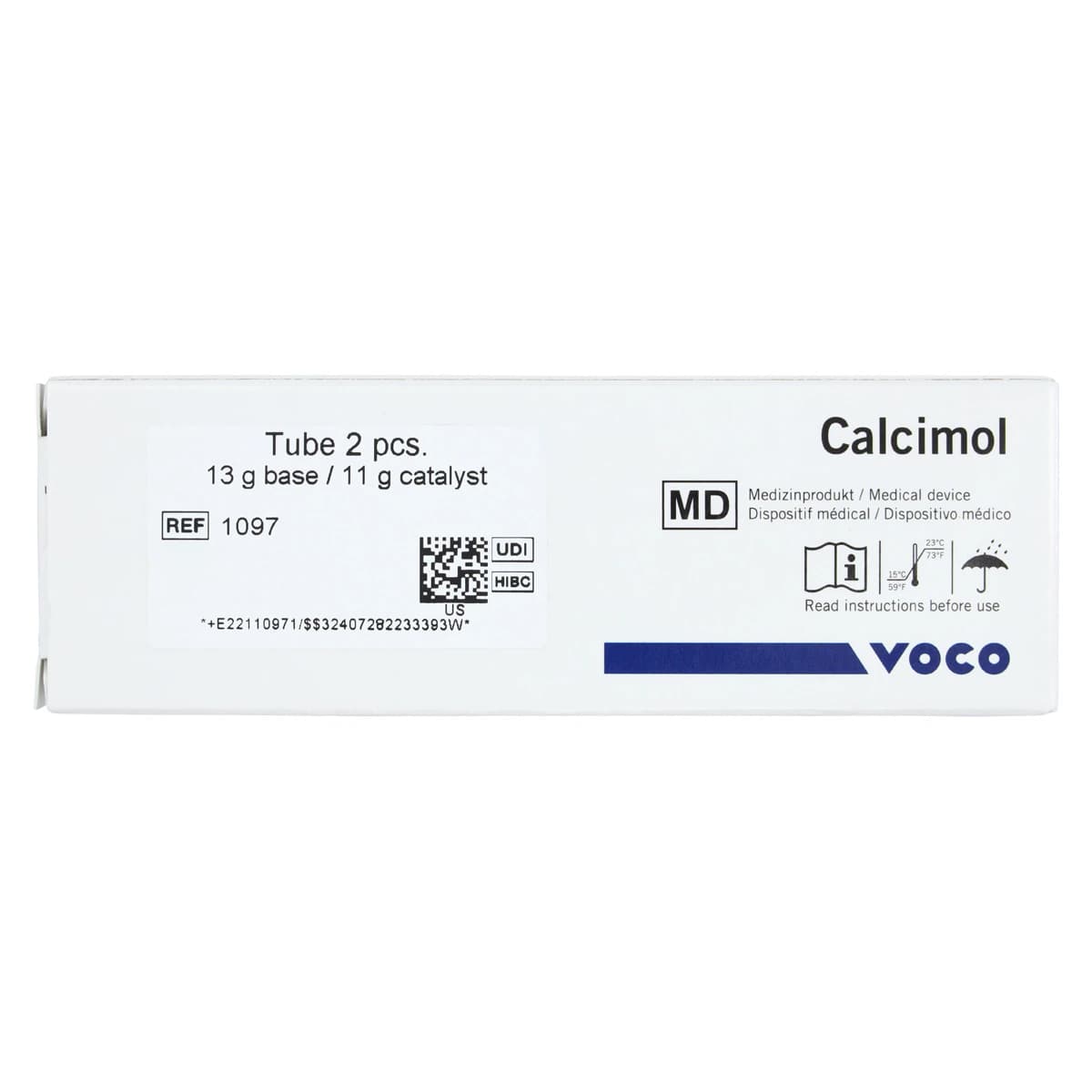 Voco Calcimol Calcium Hydroxide Paste, Self-Cure, 13 g Base & 11 g Catalyst Tubes, Radiopaque, 26% Calcium Hydroxide thumbnail 7