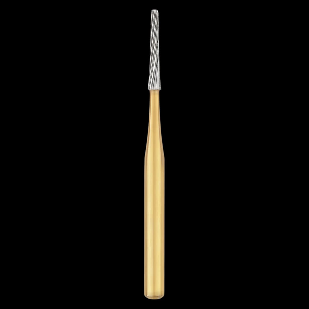 SS White 12-Blade Trimming & Finishing Carbide Bur, FG, Extra Long Tapered Fissure, Round End, #7642, 5/Pk, 15642-5 - 12-Blade Trimming & Finishing Carbide Burs, FG, Round End Taper, # 7642, 5/Pk, 15642-5 - Image 1