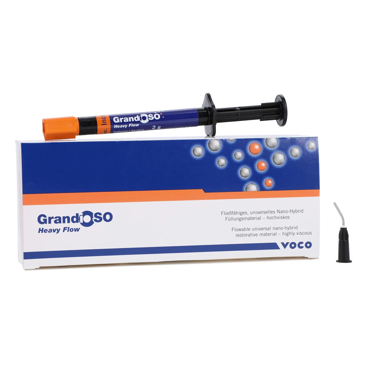 GrandioSO Heavy Flow Flowable Composite, Shade Incisal, 2 g Syringe Refill, 2/Pkg, 2694 - Grandioso Heavy Flow Shade Incisal syr Refill Highly Viscous Light Cured Flowable 83% Filled - 2694 - Image 1