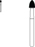 SS White T&F Carbide Bur, 12-Blade Flame, FG #7108, 5/Pack - Flame Trimming and Finishing 12 Blade FG Carbide Burs - Image 1