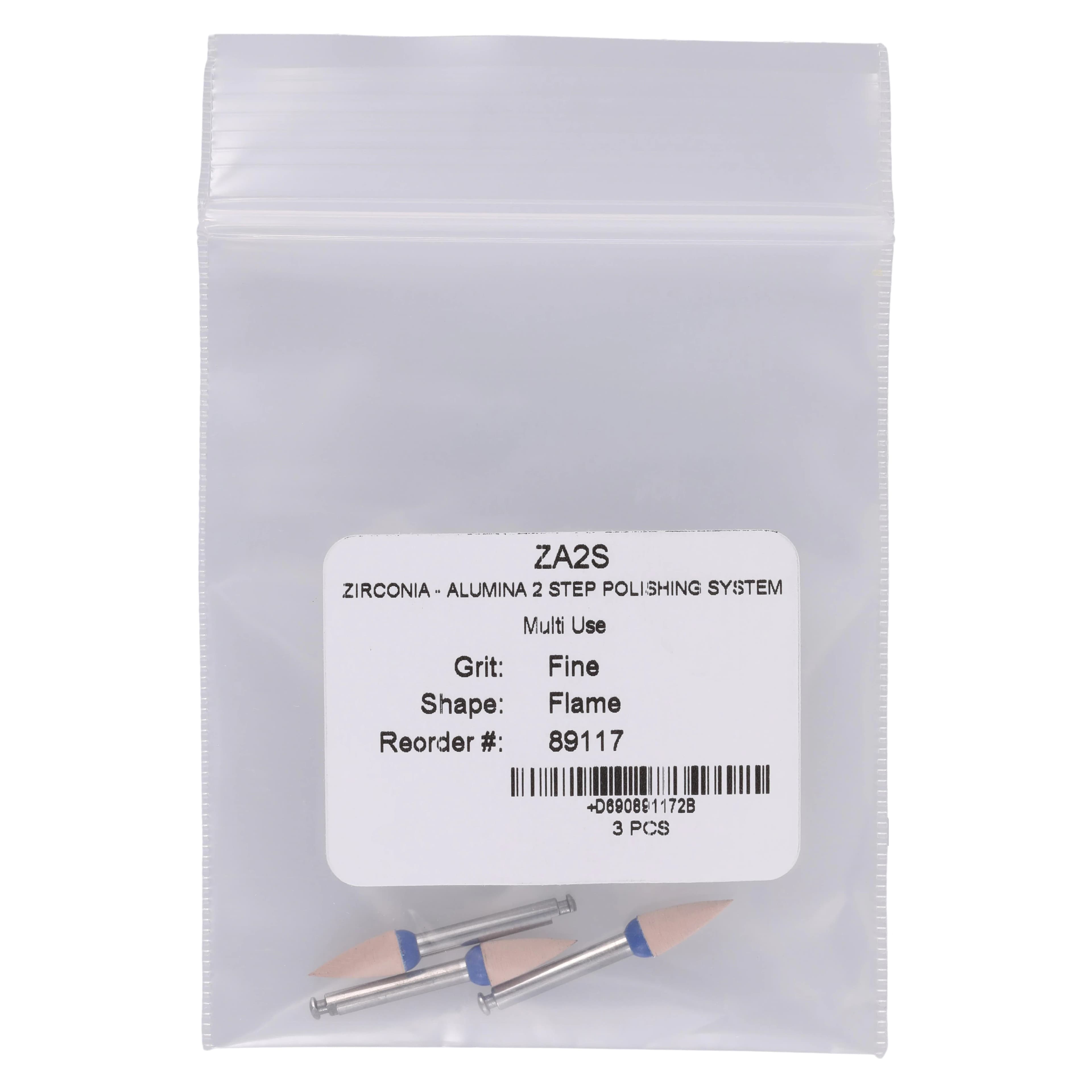 Jazz ZA2S Zirconia-Alumina 2-Step Universal Polishing System, Fine, RA, Flame, 3/Pkg, 89117 thumbnail 4