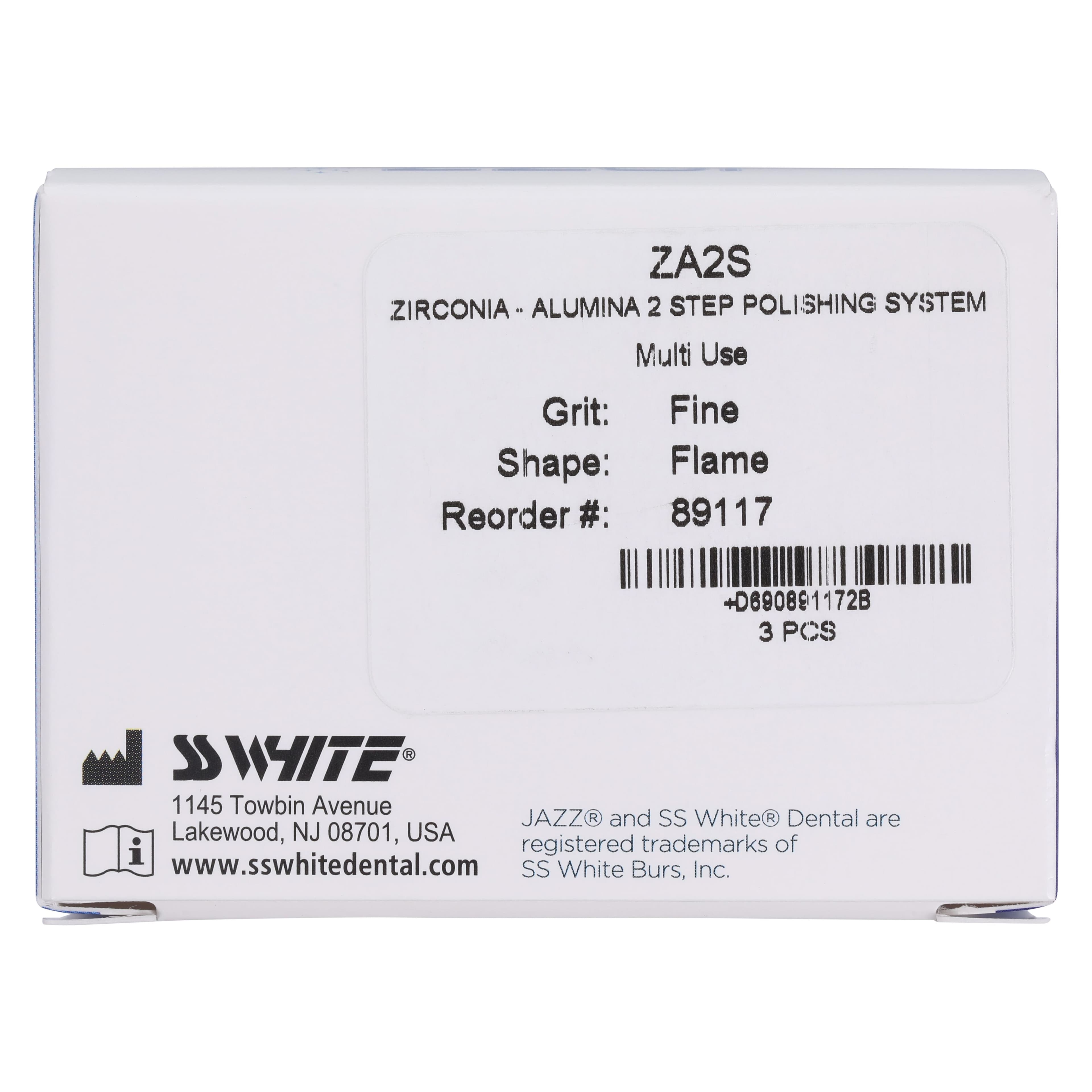 Jazz ZA2S Zirconia-Alumina 2-Step Universal Polishing System, Fine, RA, Flame, 3/Pkg, 89117 thumbnail 5