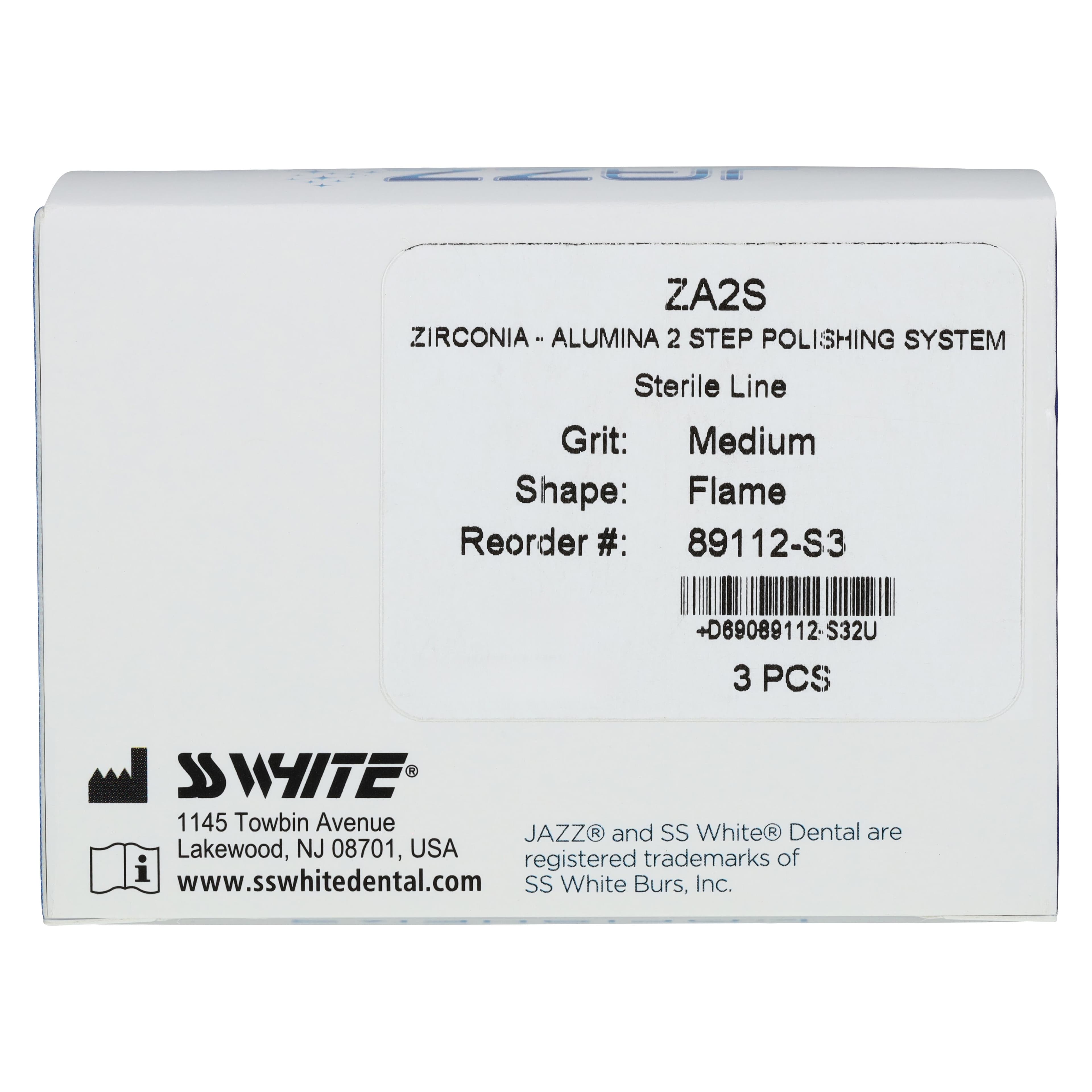 Jazz ZA2S Zirconia-Alumina 2-Step Universal Polishing System, Medium, RA, Flame, Sterile, 3/Pkg, 89112-S3 thumbnail 5