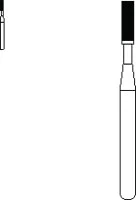 SS White Standard Operative Carbide Bur, FG, Straight Flat End Fissure, #58, 1.2 mm Diameter, 3.8 mm Length, 10/Pk, 14996 - Standard Operative Carbide Burs, FG, Straight Flat End Fissure, # 58, 10/Pk, 14996 - Image 1