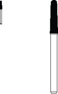 Great White Ultra Carbide Bur, FG, Round End Taper, #856-020, 2 mm Head Diameter, 8 mm Head Length, 5/Pkg - Great White® Ultra Carbide Burs – FG, Round End Taper - # GWU 856-020, 2 mm Diameter, 8.0 mm Head Length, 5/Pkg - Image 1