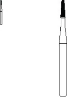 SS White #170 Carbide Bur, Taper Flat End Fissure, Plain, Friction Grip (FG), 10/Pk, 14997 - Standard Operative Carbide Burs, FG, Taper Flat End Fissure, # 170, 10/Pk - Image 1