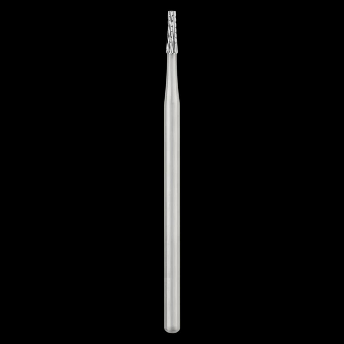 SS White Oral Surgery Carbide Bur, #701, Tapered Fissure Cross-Cut, Flat End, HP Shank #2, 1.2 mm Head, 51 mm, Sterile, 10/Pk, 30022 - Flat End Tapered Cross-Cut Sterile HP Carbide Burs - Image 1
