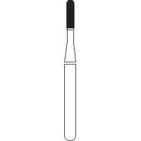 SS White #1157 FGSS Straight Fissure Round End Plain Carbide Bur, Short Shank, 1.0 mm Diameter, 3.8 mm Length, 10/Pk - Round End Straight FGSS Carbide Burs - Image 1