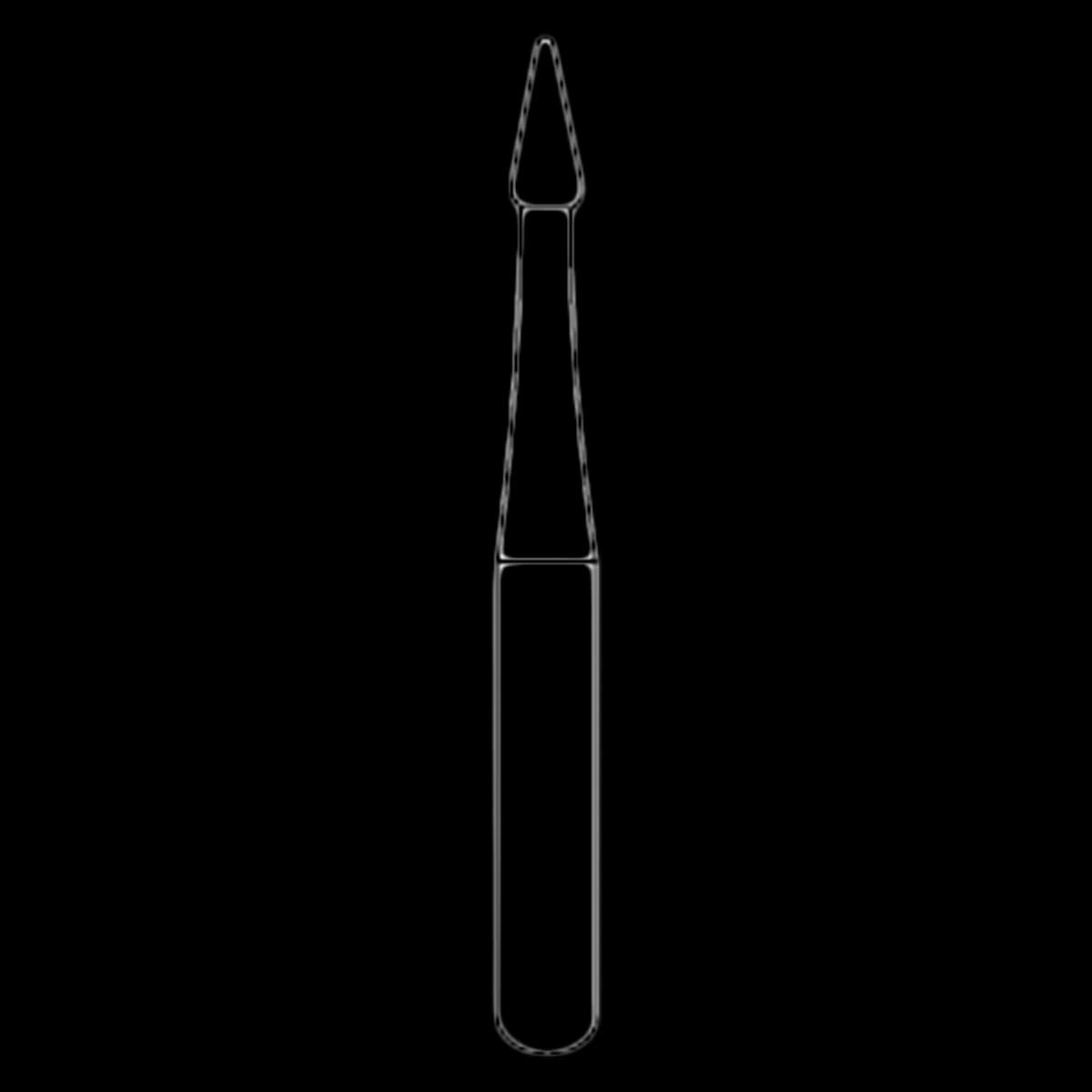 Fissurotomy Original Taper Fissure Carbide Bur, FGSS Short Shank, 1.1 mm, 10/Pk, 18011 - Fissurotomy Carbide Bur, FGSS, Standard, 10/Pk, 18011 - Image 1