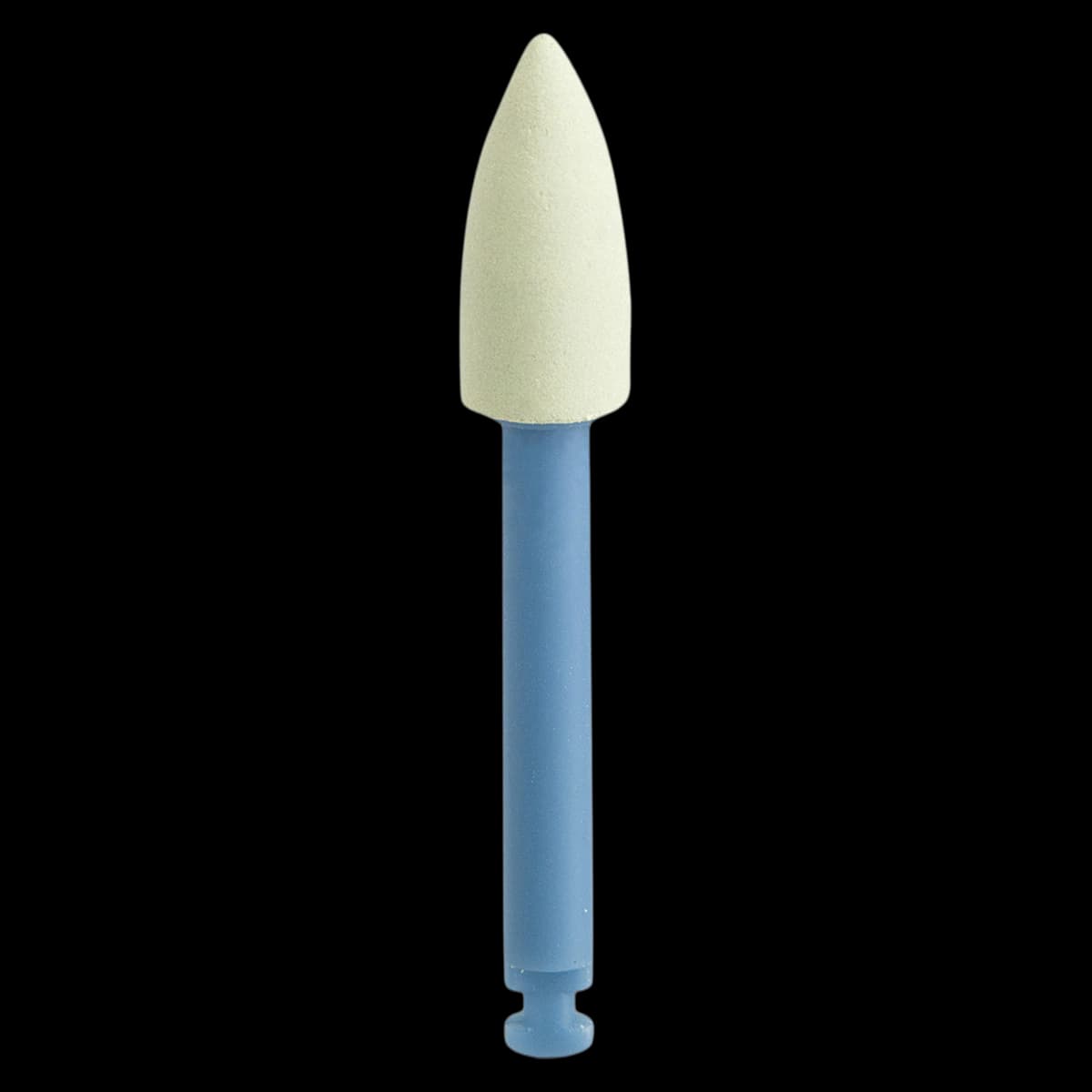 Jazz P2S Porcelain & Metal 2-Step Polisher, Fine Flame, RA Latch, Single-Use, 20/Pk, 89019 - Jazz Polishers P2S Flame Silicone Carbide Burs - Image 1
