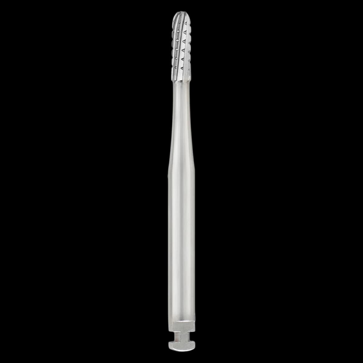 SS White Standard Operatory Carbide Bur, RA (Right Angle Latch), Straight Round End Cross Cut Fissure, #1558, 10/Pk, 14796 - Standard Operatory Carbide Bur, RA, Straight Round End Cross Cut Fissure, # 1558, 10/Pk - Image 1