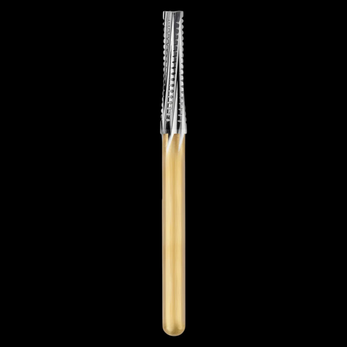 Great White Ultra Carbide Bur, FG, Flat End Taper, #GWU 847-018, 1.8 mm Diameter, 8 mm Length, 5/Pkg, 18191-5 - Great White® Ultra Carbide Burs – FG, Flat End Taper, 5/Pkg - # GWU 847-018, 1.8 mm Diameter, 8 mm Length - Image 1