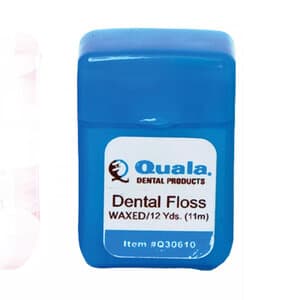 Quala Patient Size Waxed Dental Floss, Plain Nylon, 12 yd, Case of 72 - QUALA FLOSS PATIENT SIZE WAXED 12 YD PLAIN NYLON CS/72 - Image 1