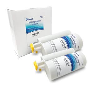 Advance VPS Impression Material, Unflavored, Heavy Body, Fast Set, 380mL Cartridges, Pack of 2 - ADVANCE VPS 380ml UNFL CART FST SET HVY BODY PK2 - Image 1