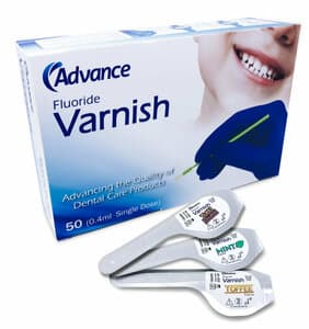 Advance™ 5% Sodium Fluoride Varnish, Toffee Flavor, 0.4 mL Unit-Dose, Pack of 50 - VARNISH 5% SODIUM FLUORIDE TOFFEE .40ML PKG 50 - Image 1