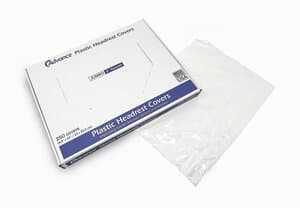 Advance Plastic Headrest Covers, 9.5" x 14", Box of 250 - ADVANCE PLASTIC HEADREST COVERS 9.5X14 BX250 - Image 1