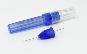 Advance Plastic Hub Dental Needles, 30 Gauge Extra Short (1/2 in.), Blue, Pack of 100 - ADVANCE PLASTIC HUB NEEDLES 30ga X-SHORT BLUE - Image 1