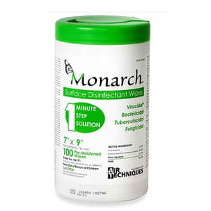 Monarch Surface Disinfectant Wipes, X-Large, 7" x 9", 100/Canister, H6171 thumbnail 10