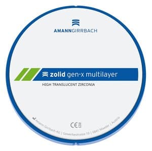Zolid Gen-X Zirconia CAD/CAM Disc, Shade B2, 98 x 14 mm, 1/Pkg thumbnail 7