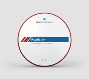 Zolid Bion Zirconia CAD/CAM Disc, A3, 98 x 16 mm, F, 1 Each thumbnail 2