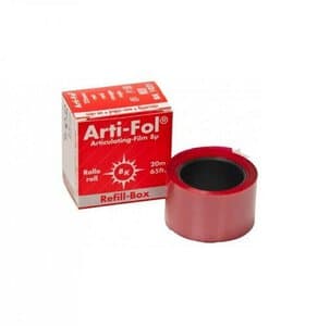 Bausch Arti-Fol Articulating Film, Red/Red, Double-Sided, 8 Microns, 75mm x 15m Roll thumbnail 2